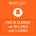 On 29.3. and 1.4.2024 MIC in Bratislava and Kosice will be CLOSED