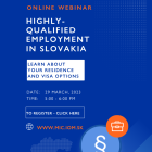 Webinar: Highly qualified employment in Slovakia - your residence and visa options