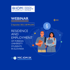 WEBINAR: Residence and employment of foreign university students in Slovakia