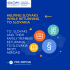 The IOM Migration Information Centre (MIC) also provides services to Slovaks and their family members returning from abroad